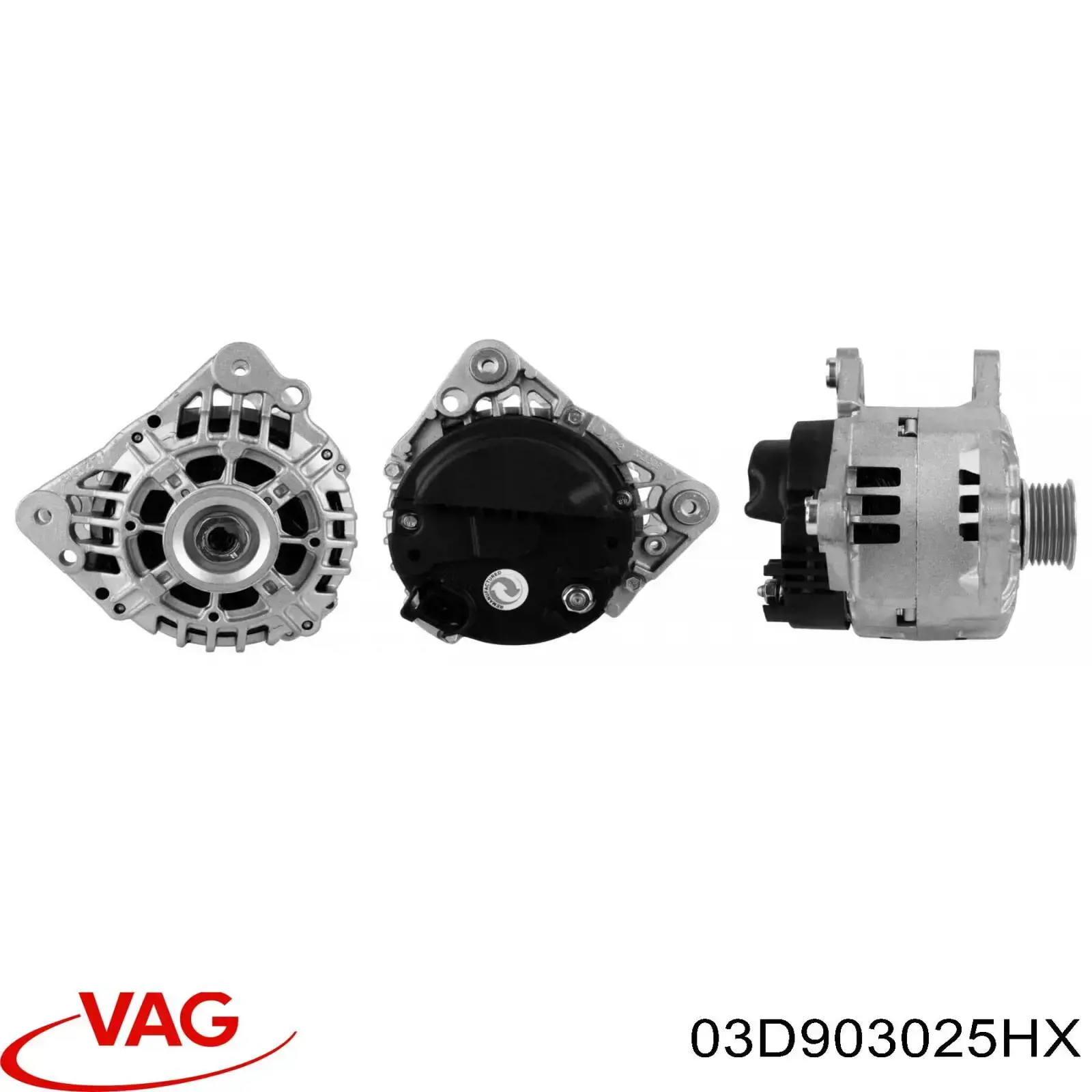 Автомобильный генератор VAG 03D903025HX цена, от 36.68 USD