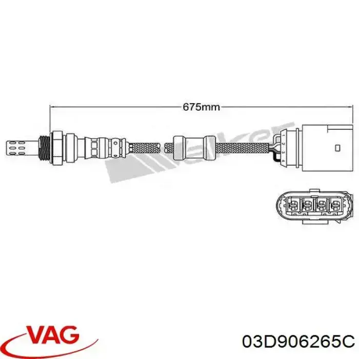 Лямбдазонд, датчик кислорода до катализатора VAG 03D906265C цена, от 34.84 USD