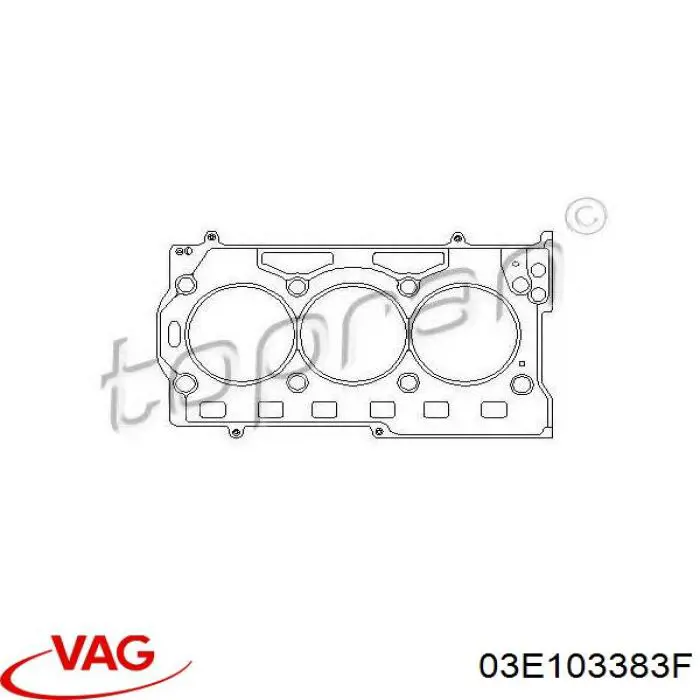 Прокладка ГБЦ 03E103383F VAG