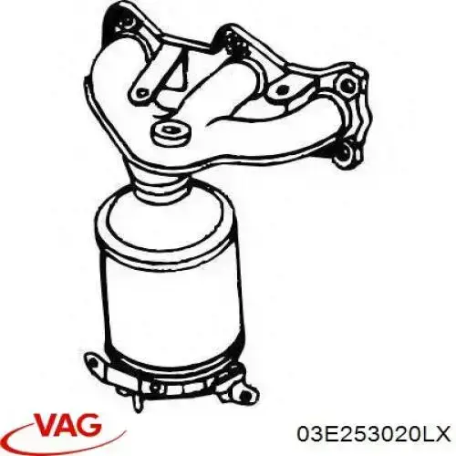 Каталитический нейтрализатор отработавших газов VAG 03E253020LX цена, от 324.89 USD