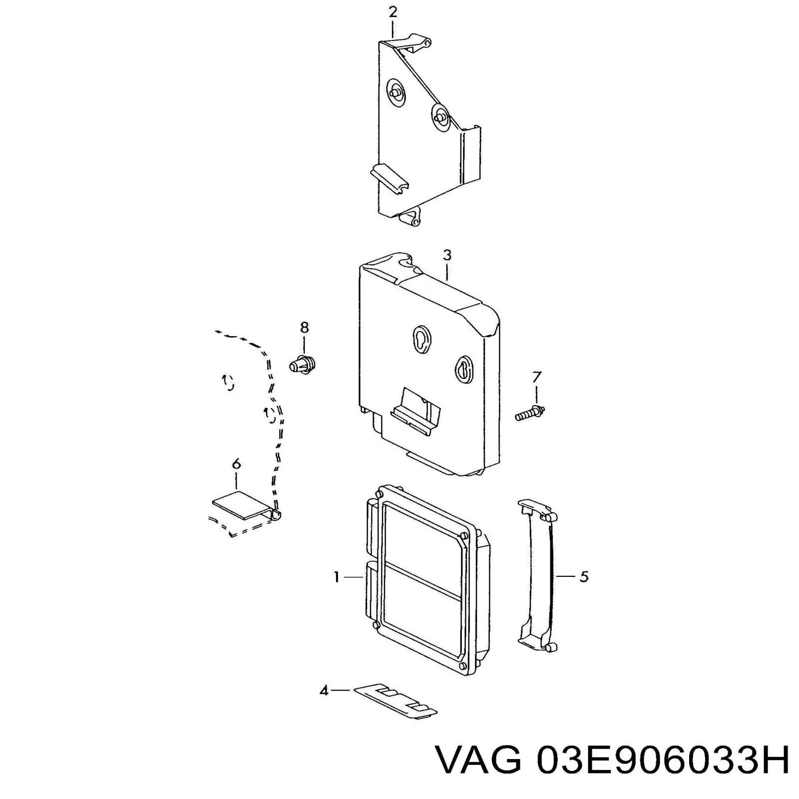 ЭБУ двигателем VAG 03E906033H цена, от 935.54 USD