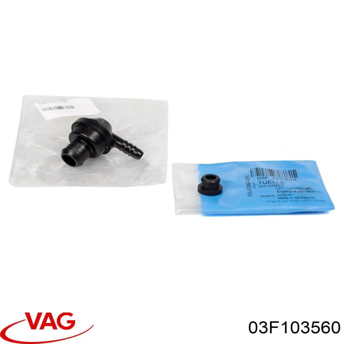 03F103560 VAG Tubo de ventilación del cárter original y equivalente