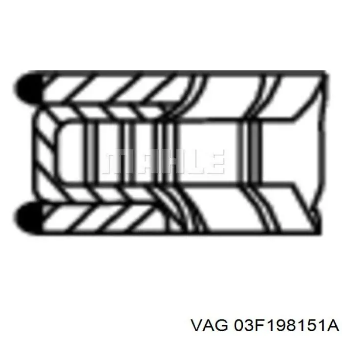 03F198151A VAG anéis do pistão para 1 cilindro, std.