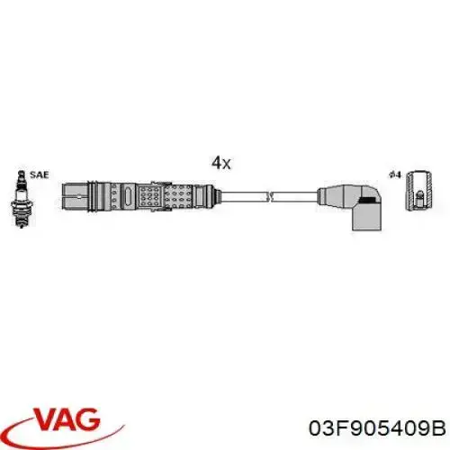 Провода зажигания VAG 03F905409B цена, от 35.57 USD