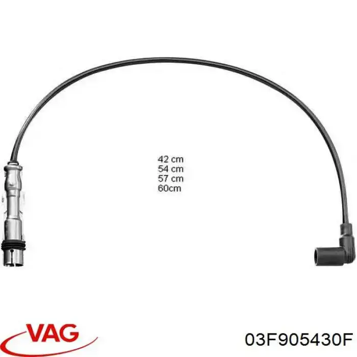 03F905430F VAG fio de alta voltagem, cilindro no. 3
