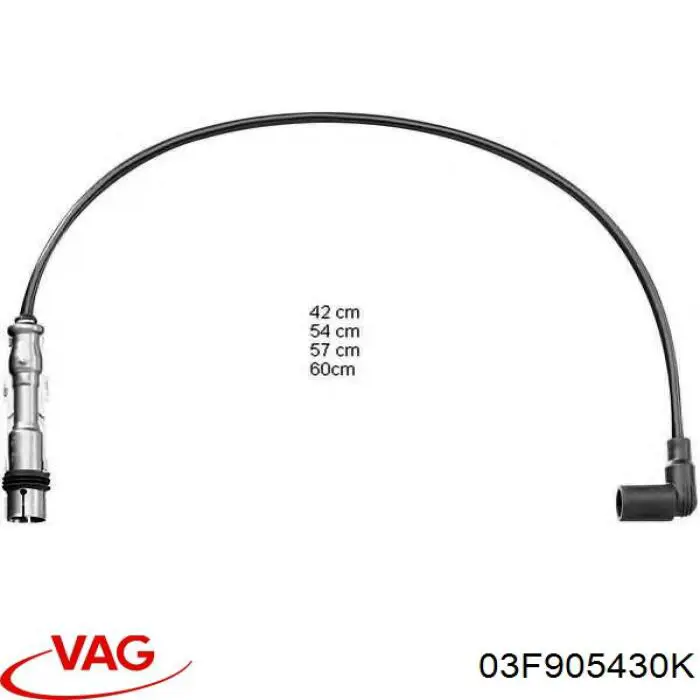 03F905430K VAG fio de alta voltagem, cilindro no. 3