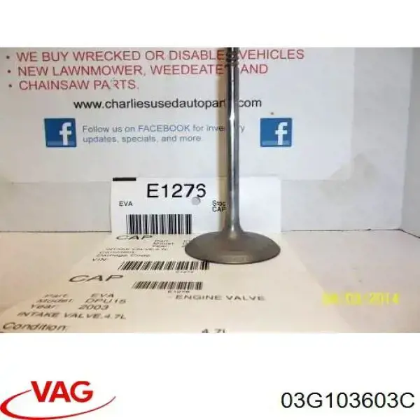  VAG 03G103603C цена, от 51.02 USD