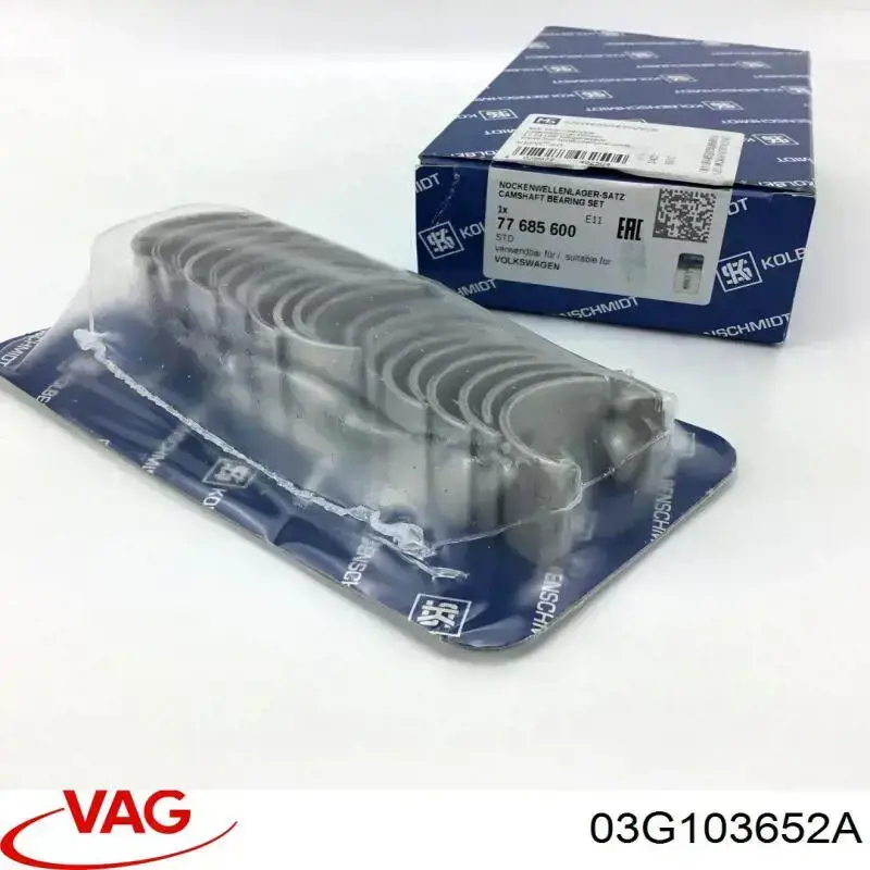 03G103652A VAG Вкладыш распредвала на одну шейку, стандарт