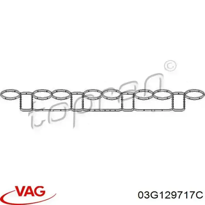 Прокладка впускного коллектора VAG 03G129717C
