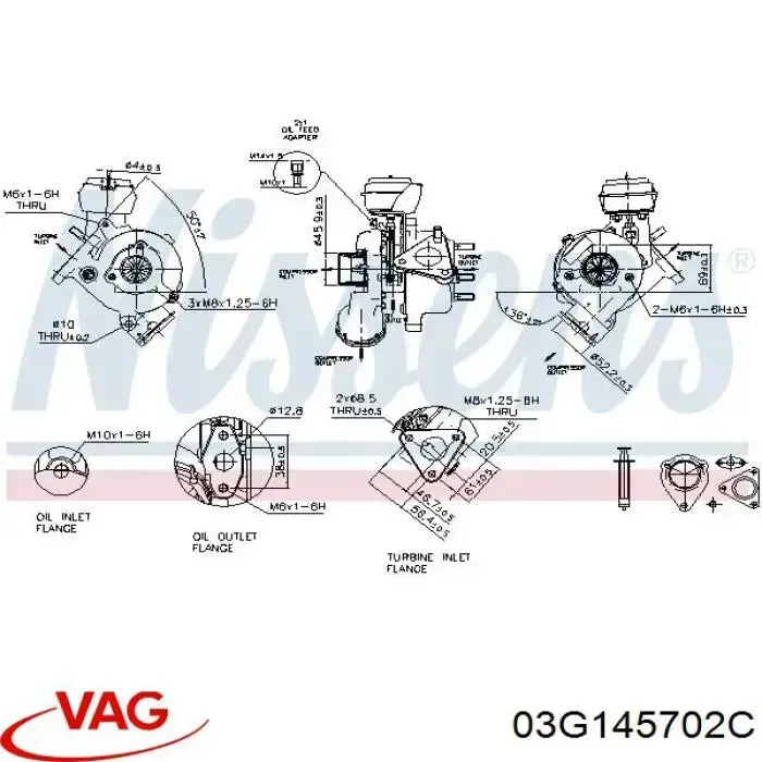 Турбина 03G145702FX VAG