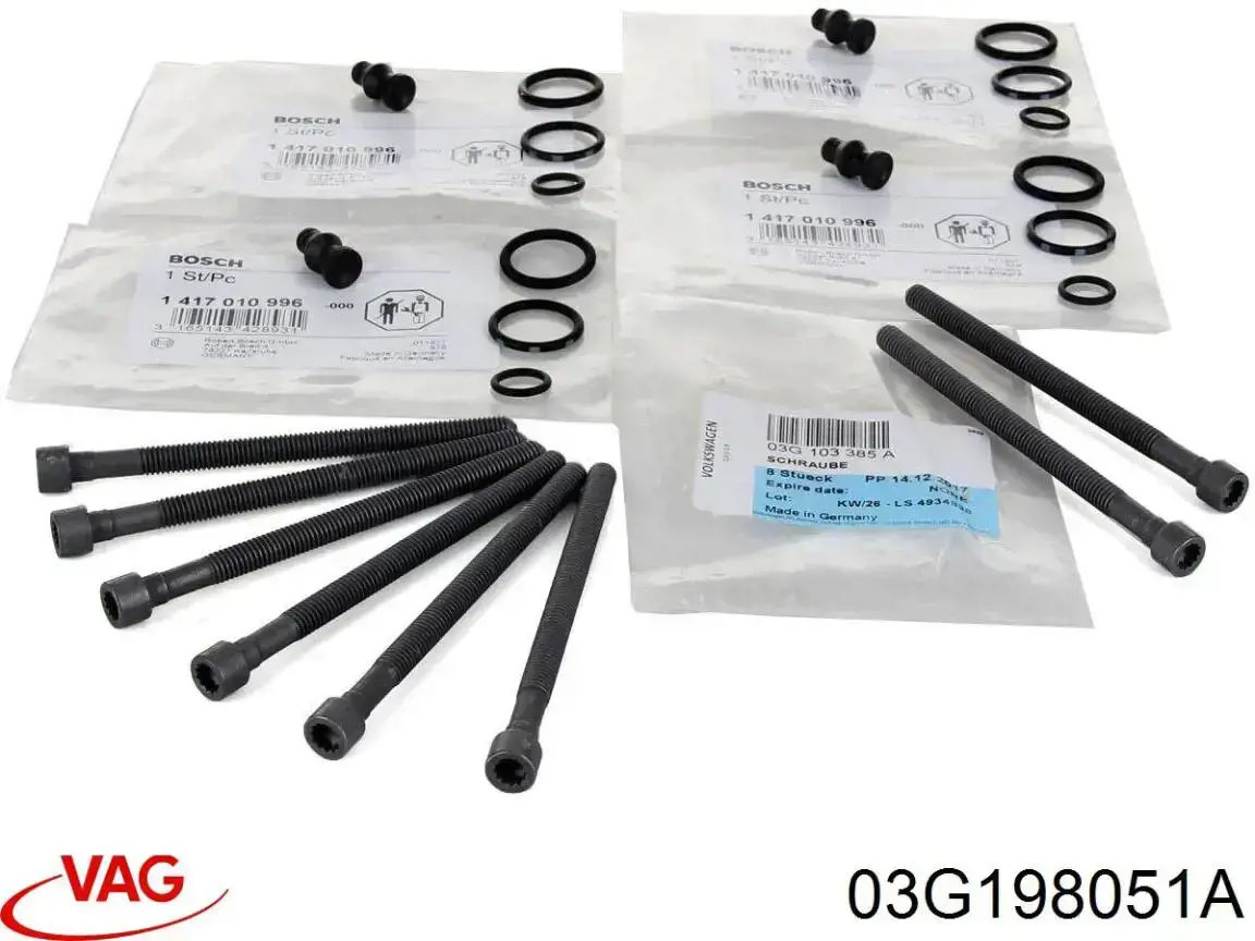 Anel (arruela) do injetor de ajuste 03G198051A VAG