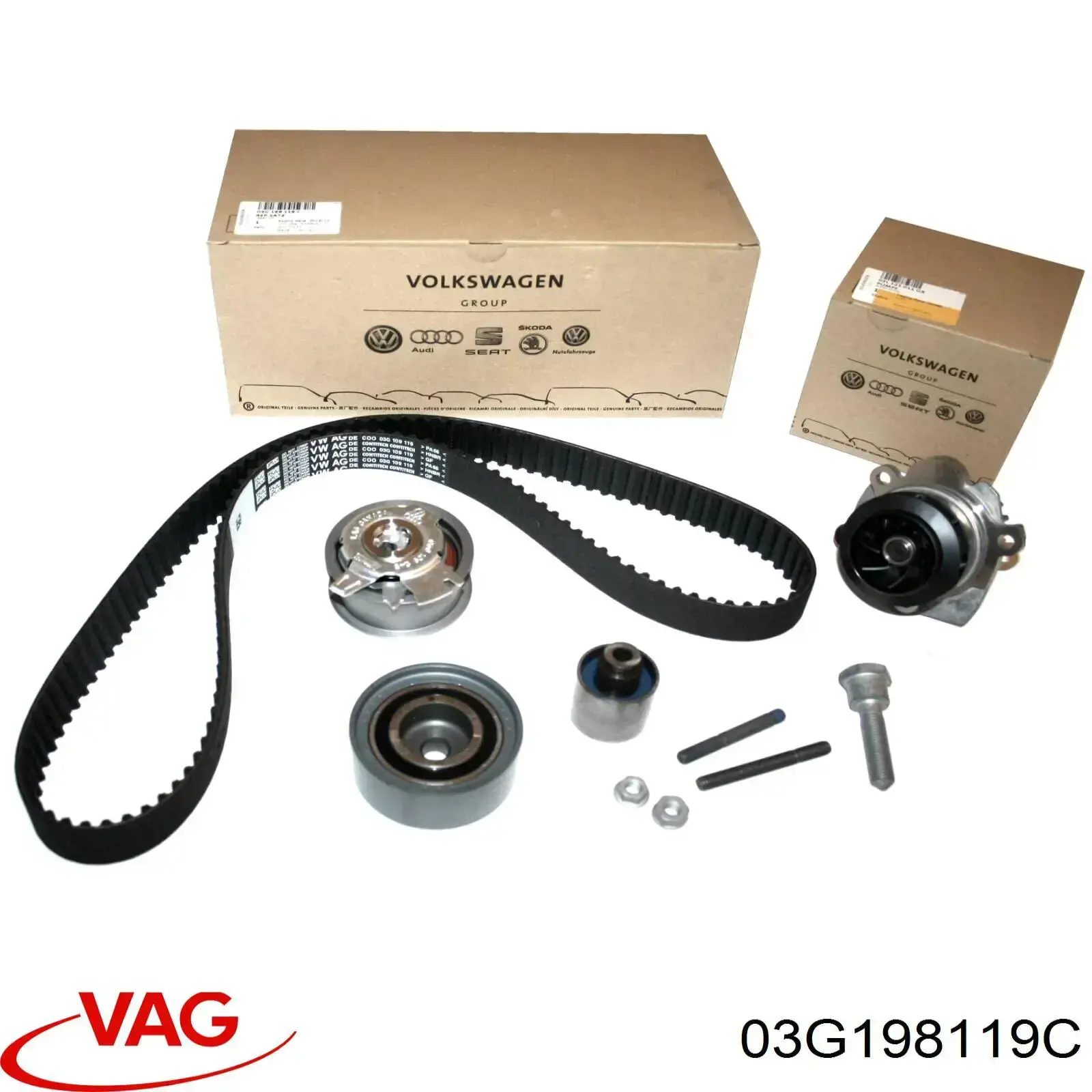 Комплект ГРМ 03G198119C VAG