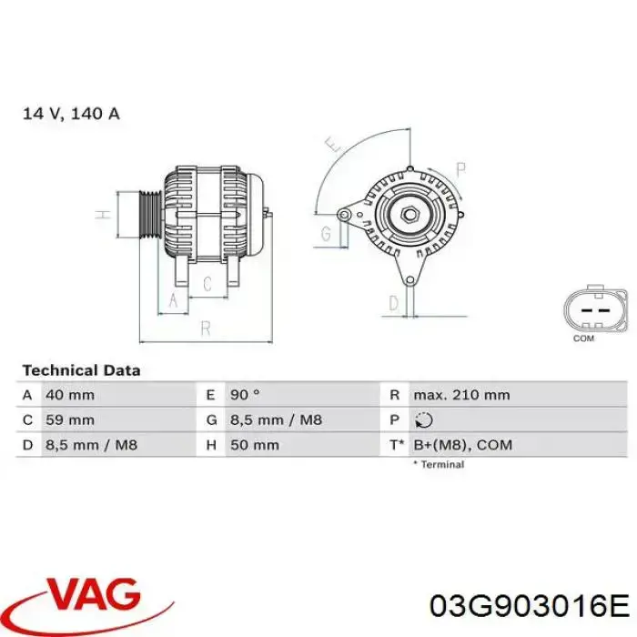 03G903016E VAG Gerador