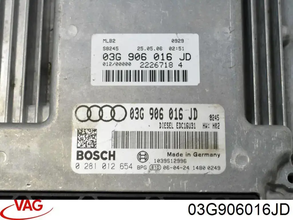 ЭБУ двигателем VAG 03G906016JD цена, от 67.80 USD