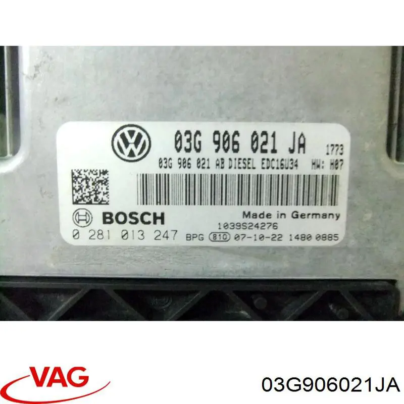 ЭБУ двигателем VAG 03G906021JA цена, от 90.96 USD