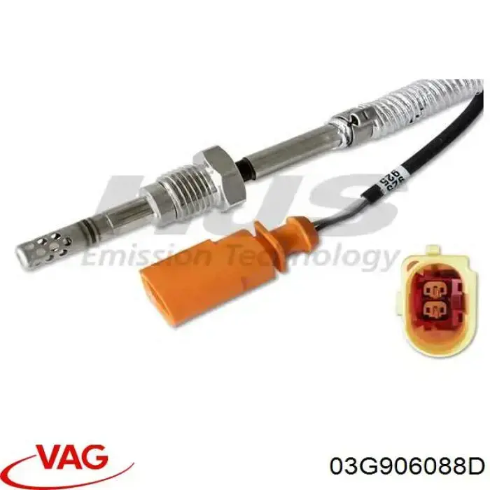 Датчик температуры отработавших газов (ОГ), после сажевого фильтра 03G906088D VAG