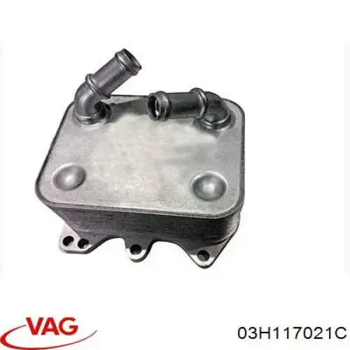 03H117021C VAG радиатор масляный (холодильник, под фильтром)