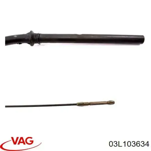 Направляющая щупа-индикатора уровня масла в двигателе VAG 03L115607 цена, от 12.70 USD