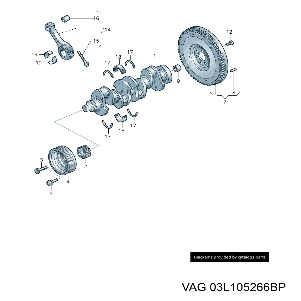 Маховик двигателя VAG 03L105266BP цена, от 298.58 USD