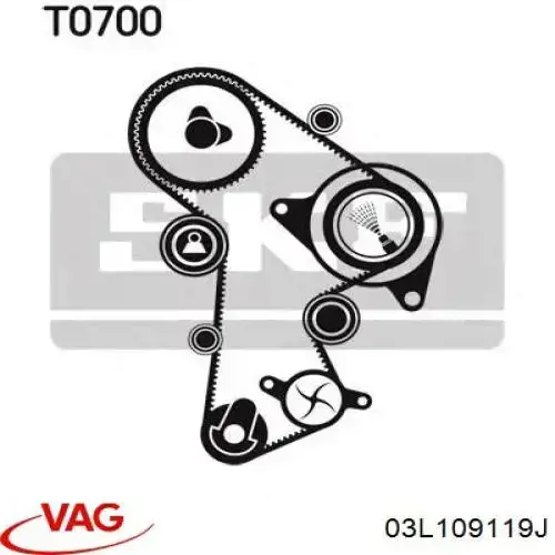 Зубчатый ремень VAG 03L109119J цена, от 36.94 USD