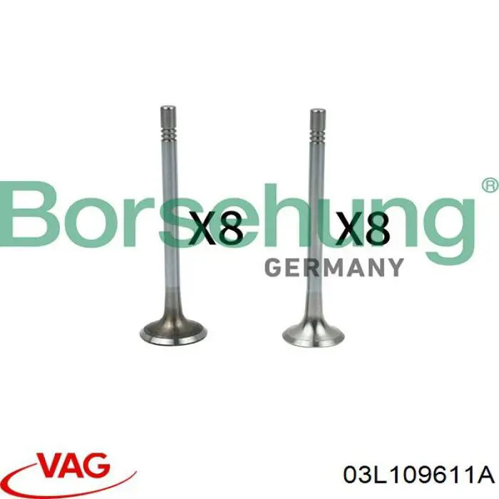 Выпускной клапан двигателя VAG 03L109611A цена, от 7.62 USD