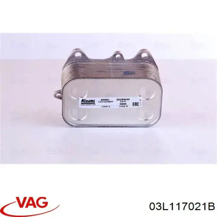 Купить 03L117021B VAG Радиатор масляный (холодильник), под фильтром