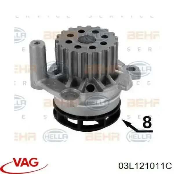 Помпа охлаждения VAG 03L121011C цена, от 30.28 USD
