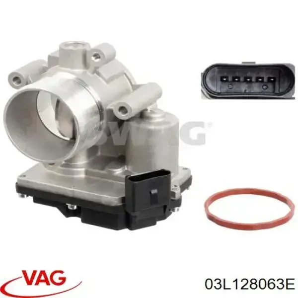 03L128063E VAG Válvula de borboleta montada