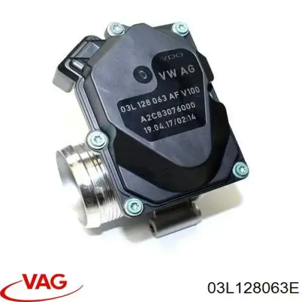 03L128063E VAG Válvula de borboleta montada
