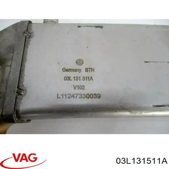 Радиатор системы рециркуляции ОГ VAG 03L131511A