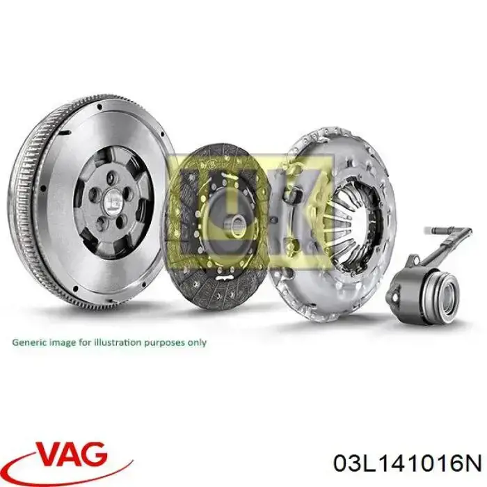 Kit de embraiagem (3 peças) VAG 03L141016N preço, a partir de 186,32 USD