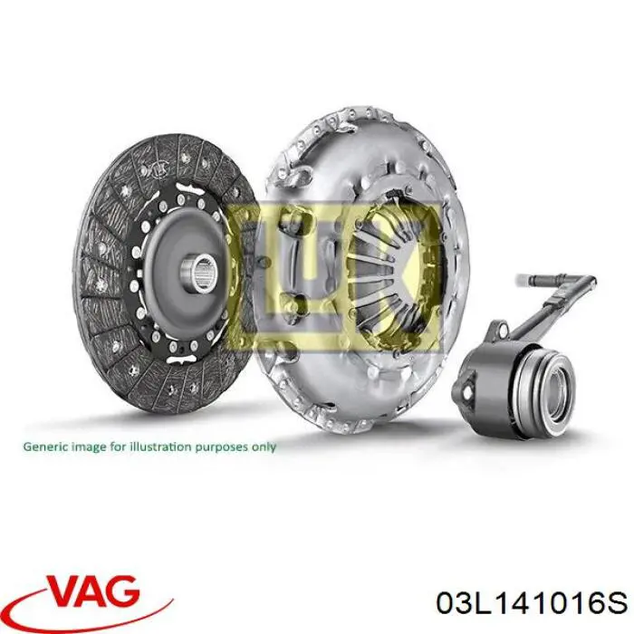 03L141016S VAG kit de embraiagem (3 peças)