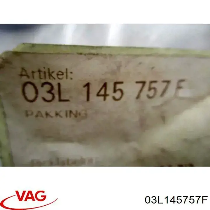 Купить 03L145757F VAG Прокладка шланга отвода масла от турбины