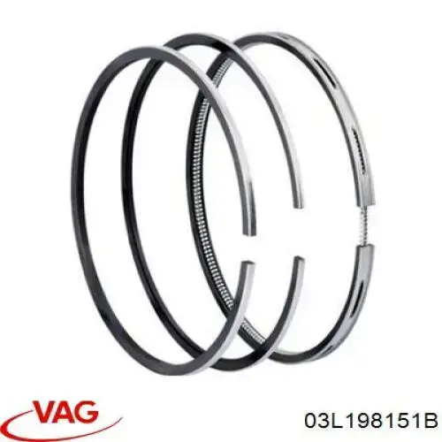03L198151B VAG кольца поршневые на 1 цилиндр, std.