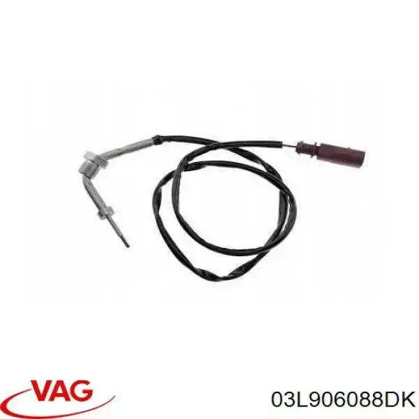 Sensor de temperatura, gas de escape, antes de Filtro hollín/partículas 03L906088DK VAG