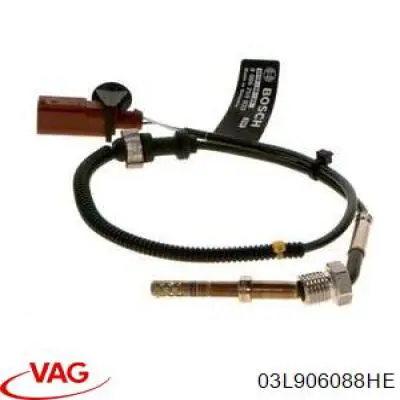 03L906088HE VAG sensor de temperatura dos gases de escape (ge, antes de filtro de partículas diesel)