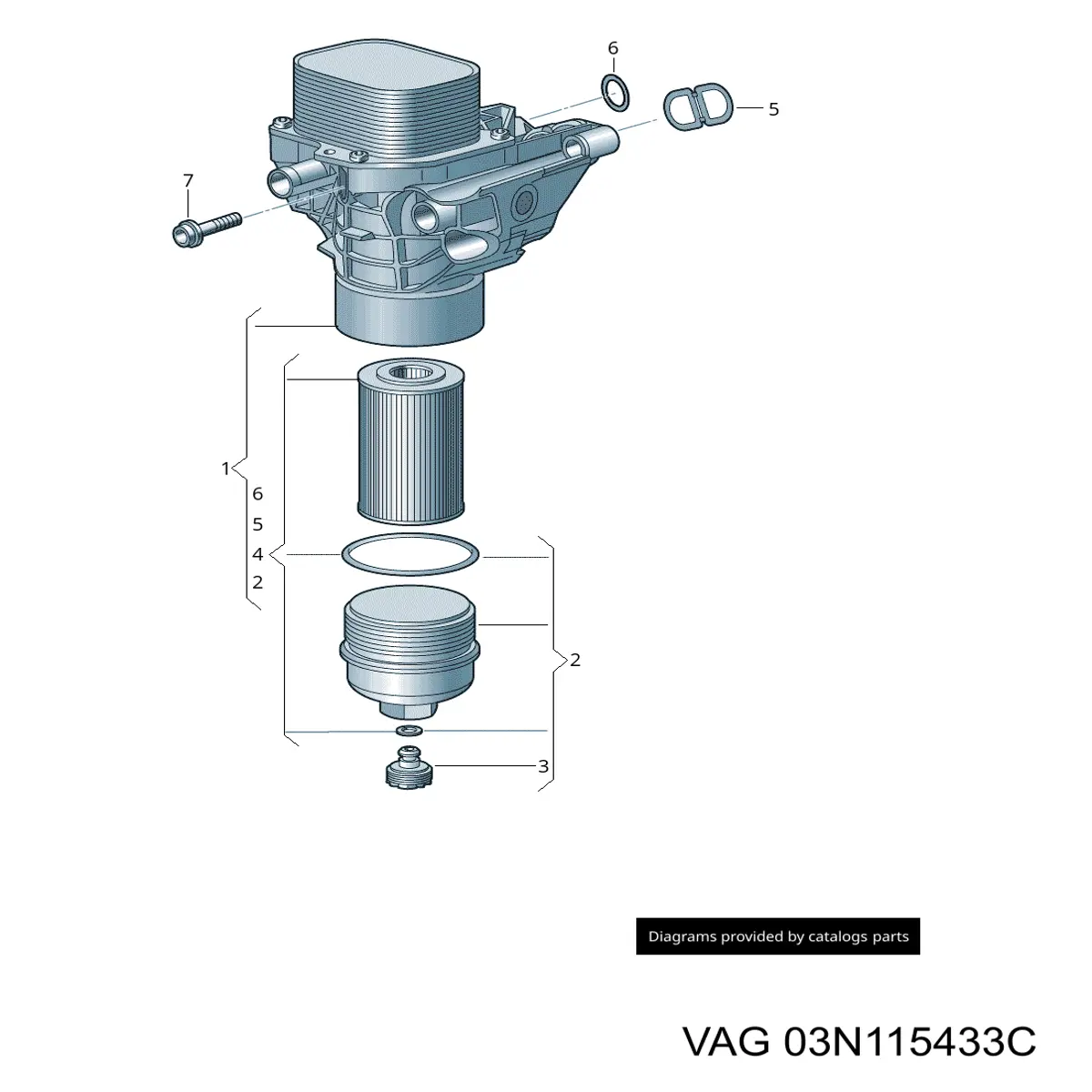 Кришка масляного фільтра 03N115433C VAG