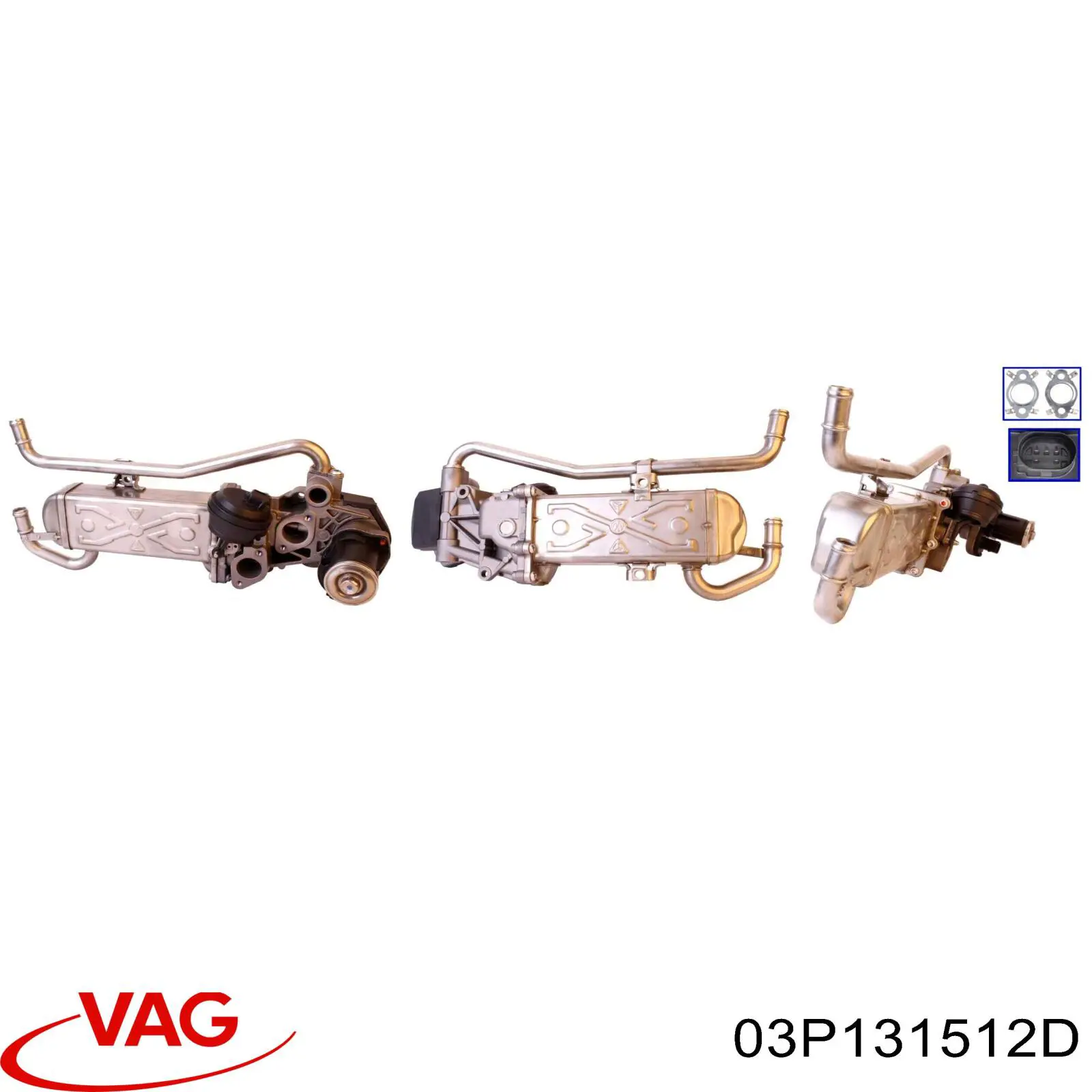 Радиатор системы EGR рециркуляции выхлопных газов VAG 03P131512D цена, от 31.67 USD