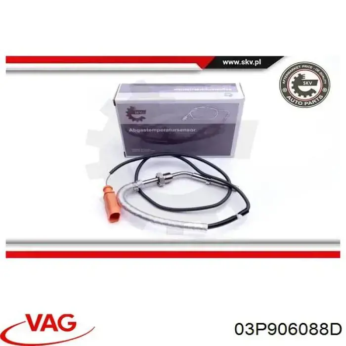 03P906088D VAG sensor de temperatura dos gases de escape (ge, depois de filtro de partículas diesel)