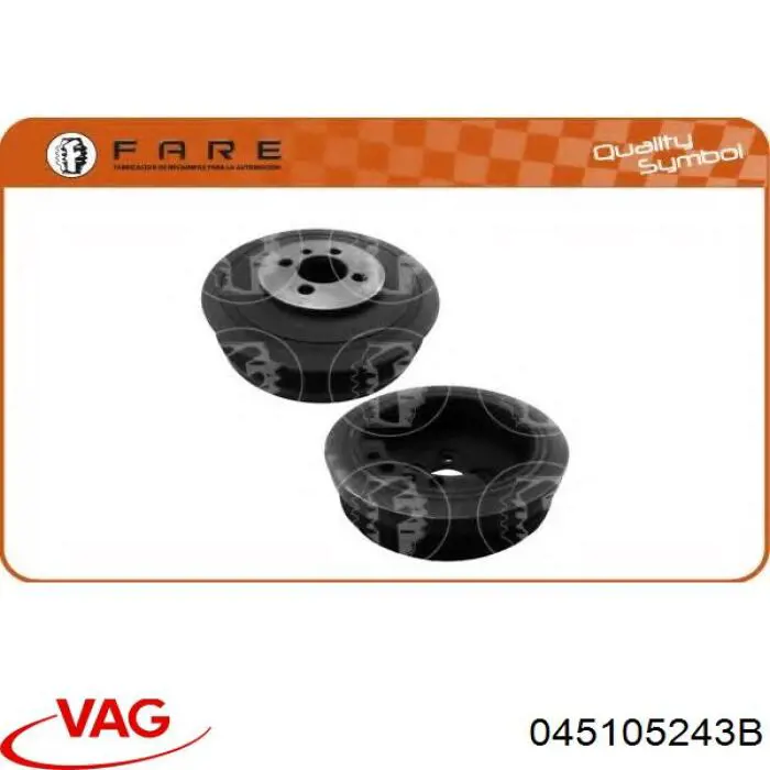 Шкив коленвала (демпфер) VAG 045105243B цена, от 31.68 USD