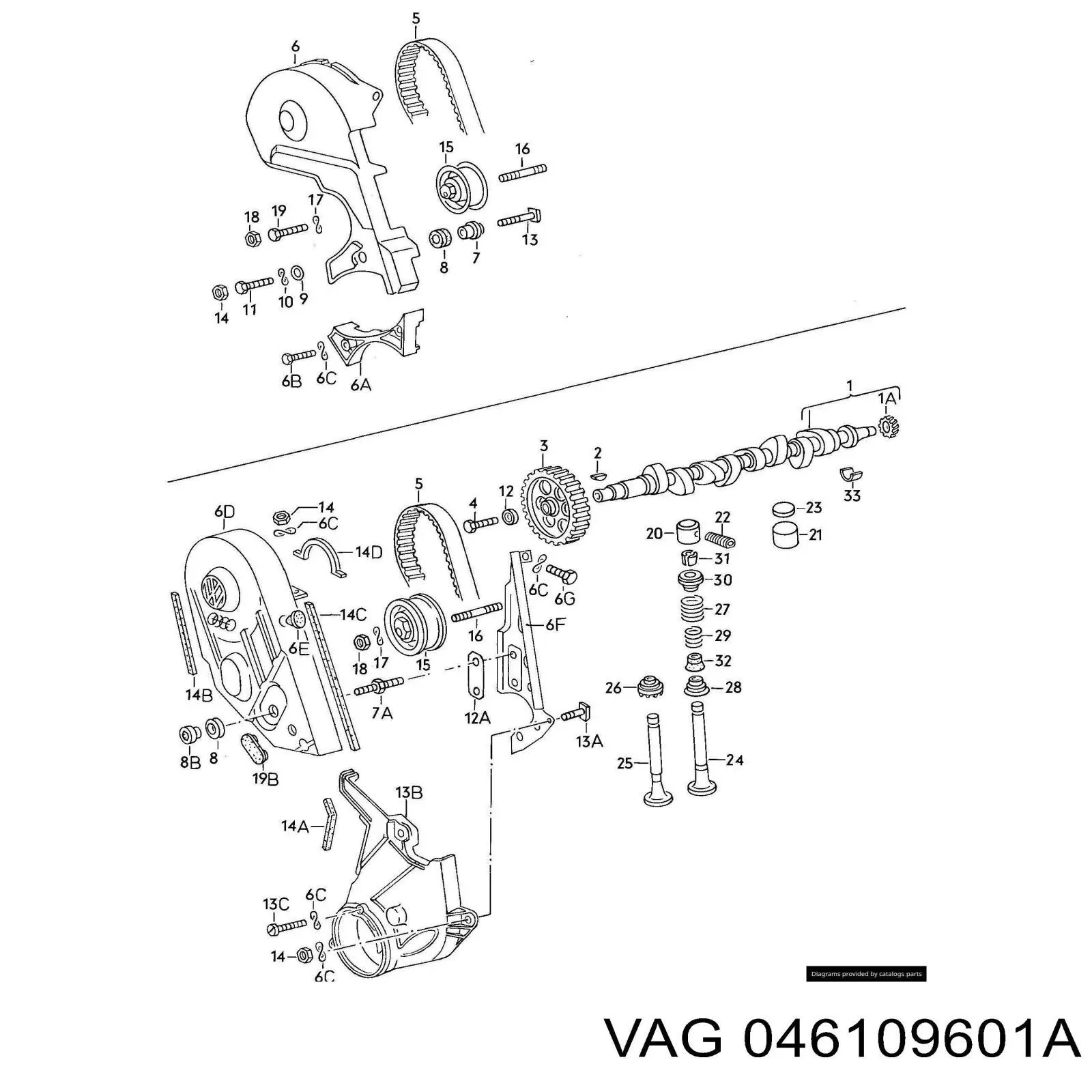 Впускной клапан 046109601A VAG