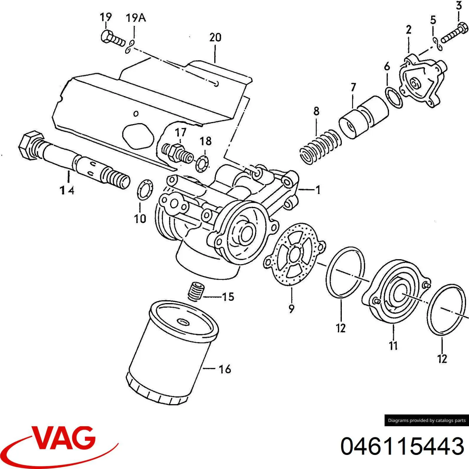  VAG 046115443 цена, от 136.01 USD