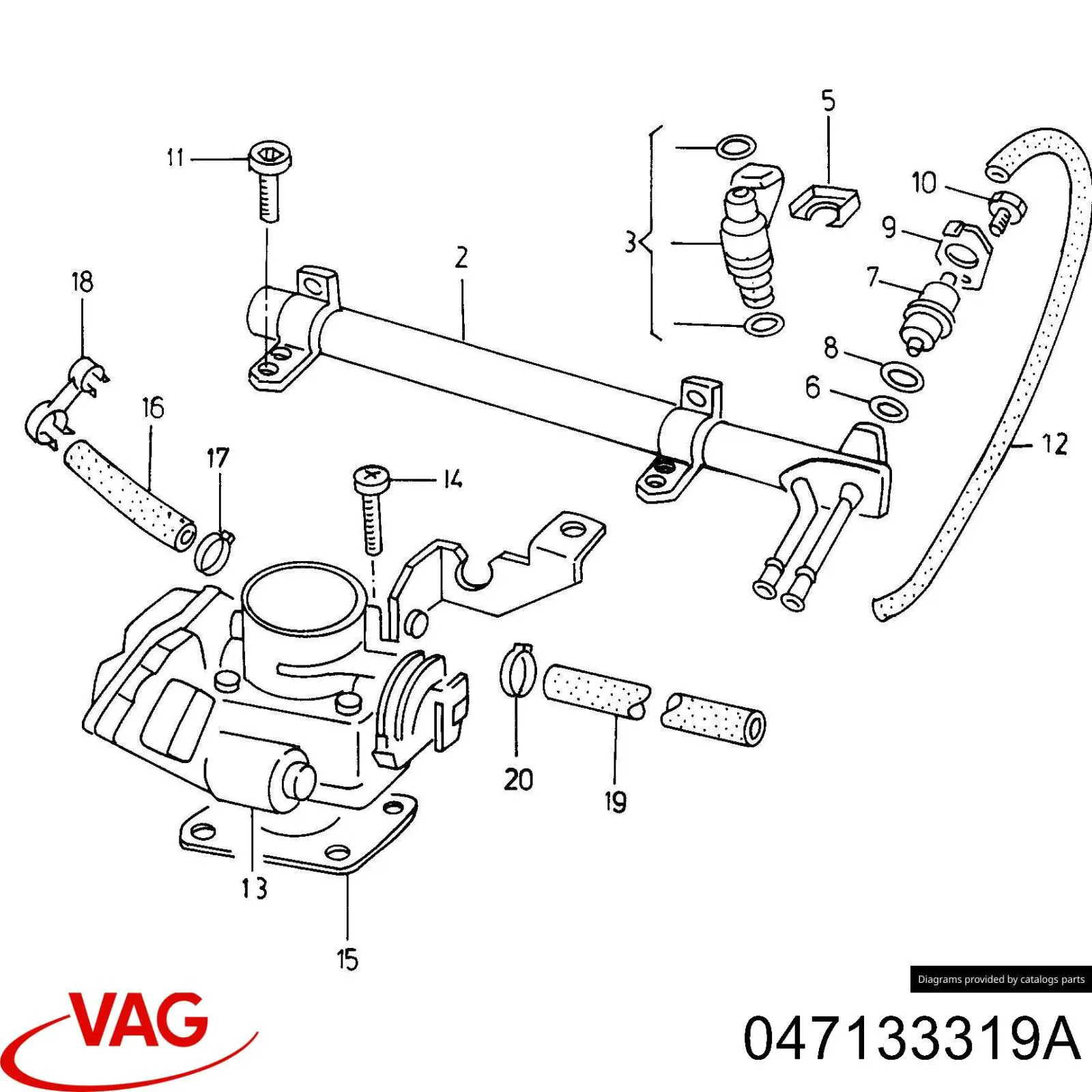 047133319A VAG Топливная рампа