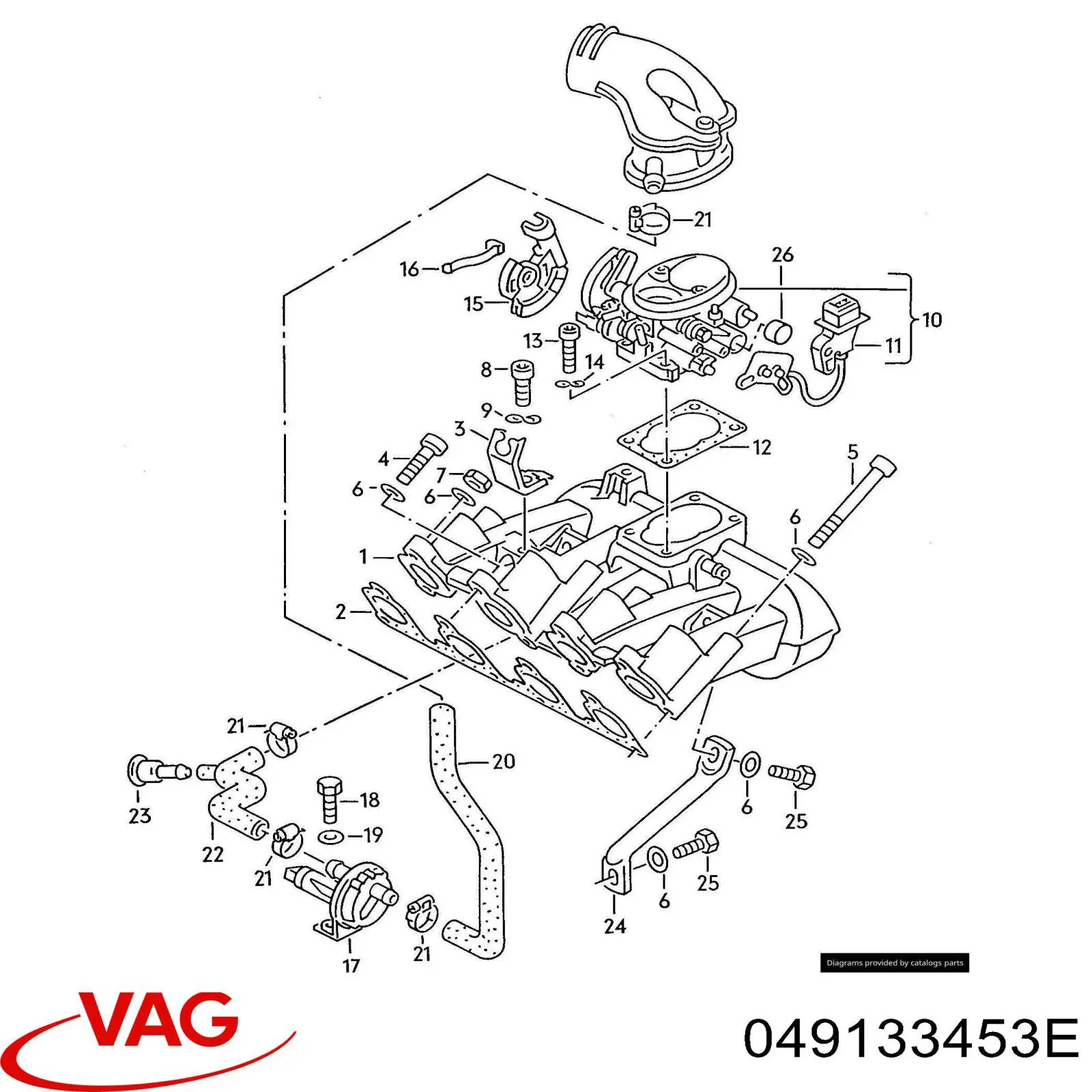 Регулятор холостого хода 049133453E VAG