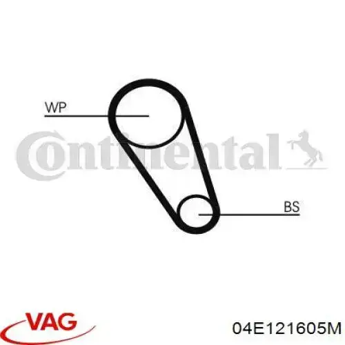 Correa trapezoidal 04E121605M VAG/Skoda