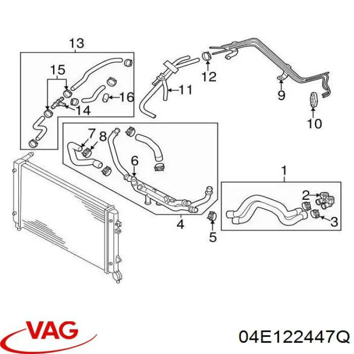  VAG 04E122447Q цена, от 44.94 USD