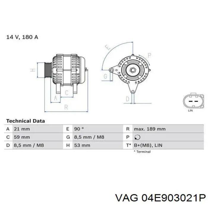 04E 903 021 P VAG генератор