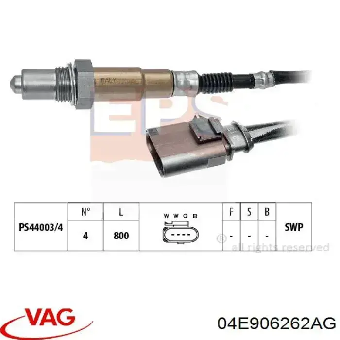 Лямбдазонд, датчик кислорода до катализатора VAG 04E906262AG цена, от 28.53 USD