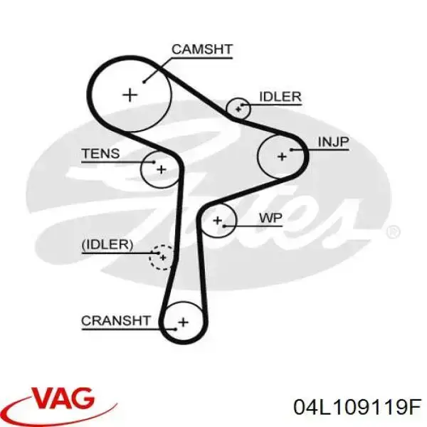 Ремінь ГРМ 04L109119F VAG/Skoda