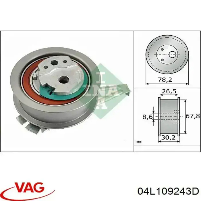 Tensor, correa dentada 04L109243D VAG/Audi